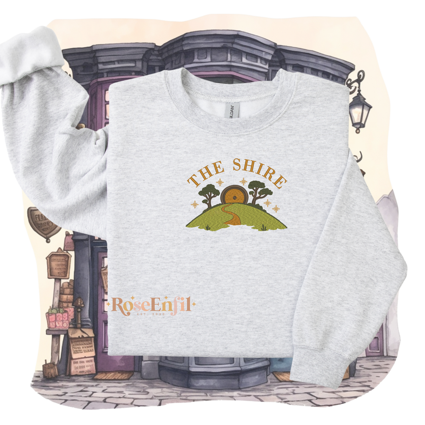 Le-La Comté en anglais - Hobbit - Broderie magique - Plusieurs couleurs