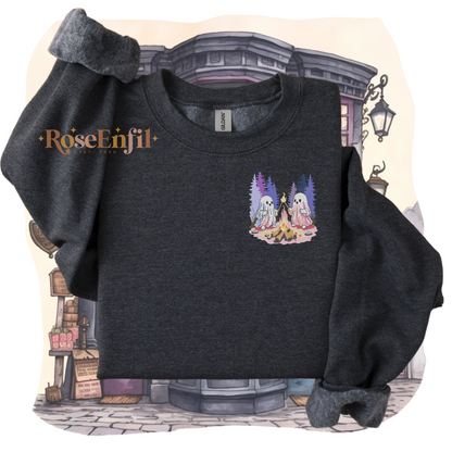 Fantôme en camping  - Collection broderie spooky - plusieurs couleurs