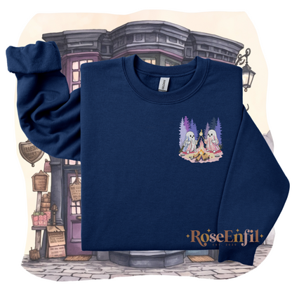 Fantôme en camping  - Collection broderie spooky - plusieurs couleurs