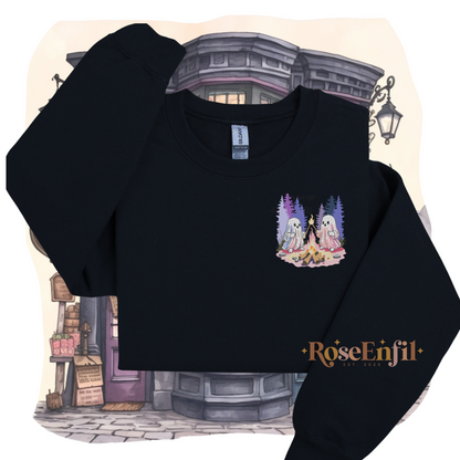 Fantôme en camping  - Collection broderie spooky - plusieurs couleurs