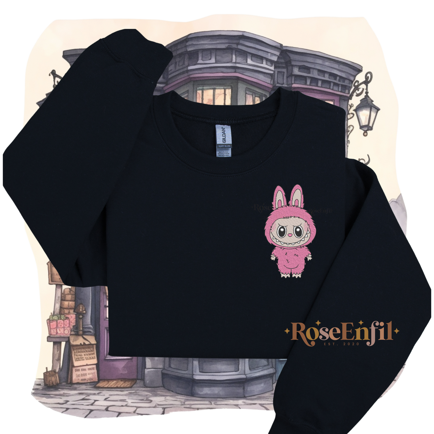 Mascotte mignonne (choix de couleur)- Collection broderie tendance - Plusieurs couleurs