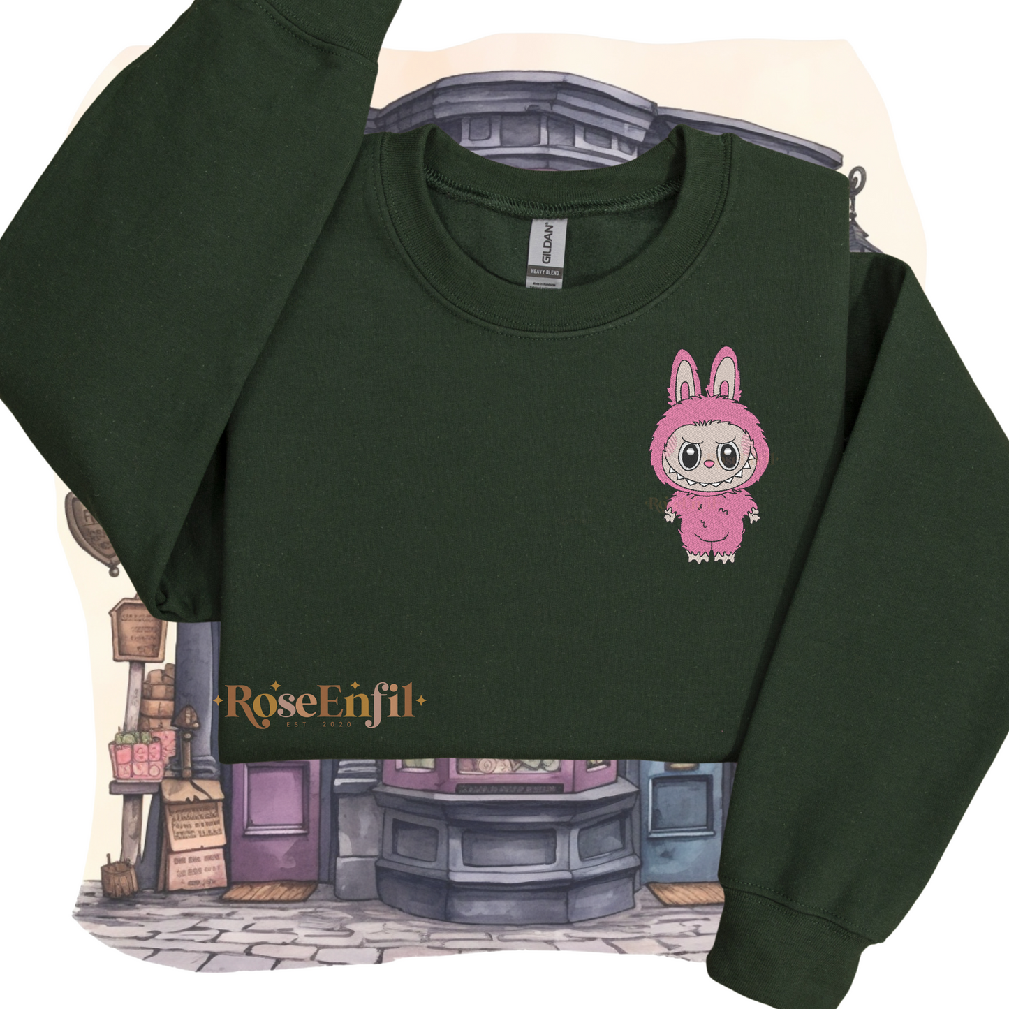 Mascotte mignonne (choix de couleur)- Collection broderie tendance - Plusieurs couleurs
