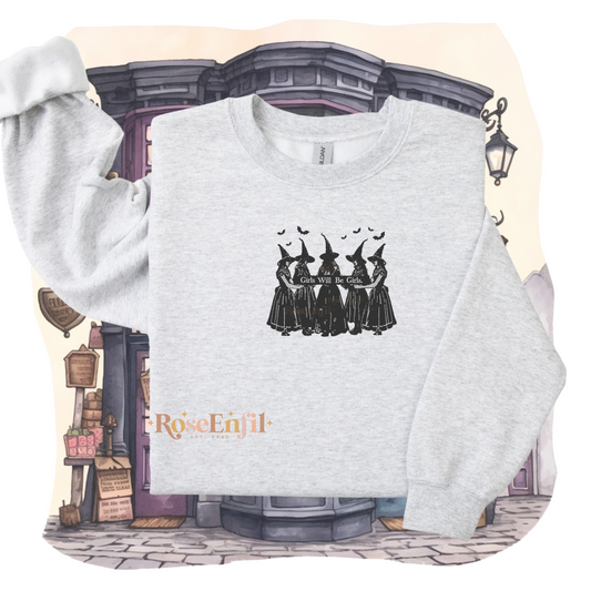 Girls Will Be Girls - Spooky Embroidery Collection - Multiple Colors
