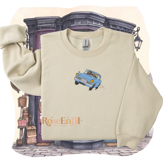 Voiture volante - Épisode 2 à la poursuite du train - Collection broderie magique  - Plusieurs couleurs