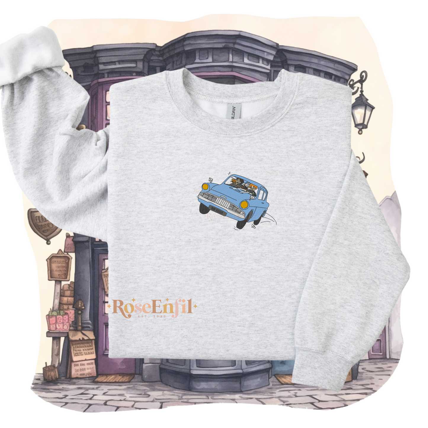 Voiture volante - Épisode 2 à la poursuite du train - Collection broderie magique  - Plusieurs couleurs