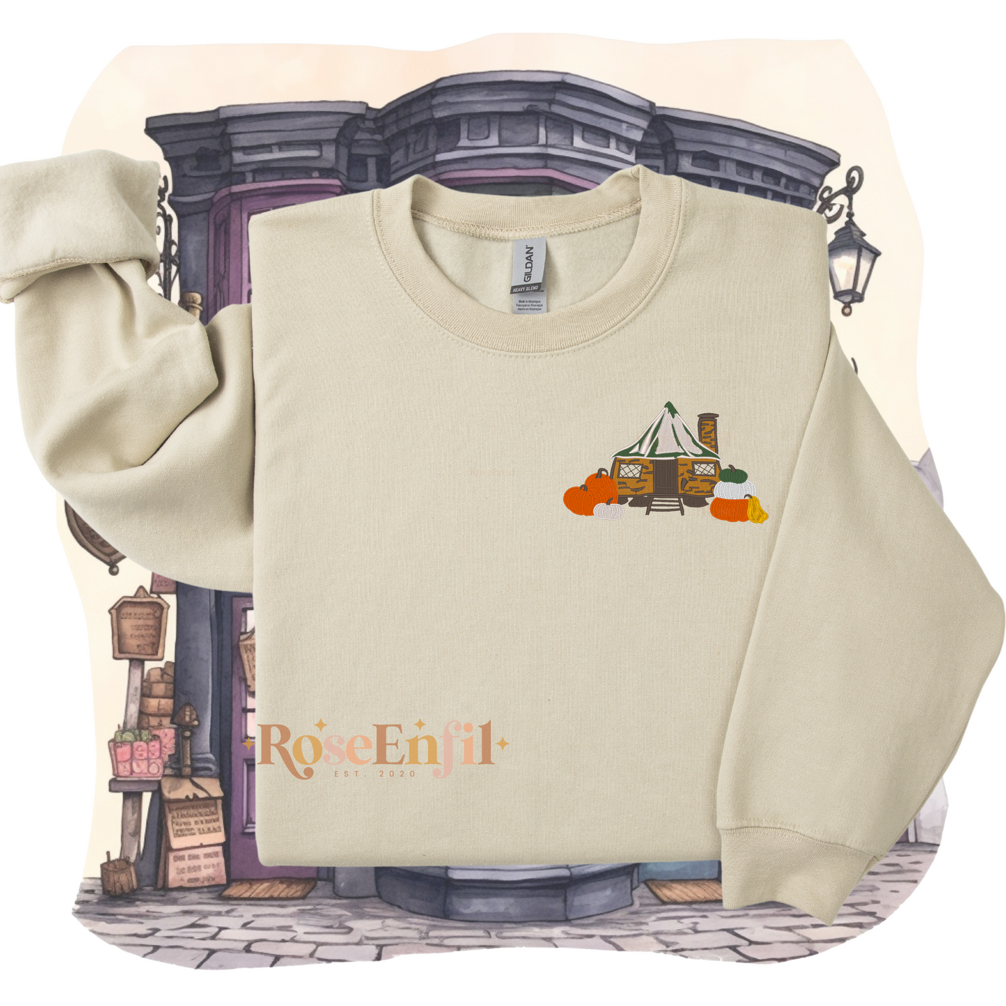 Cabane maison automnale  - Hagrid - Collection broderie magique automne  - Plusieurs couleurs