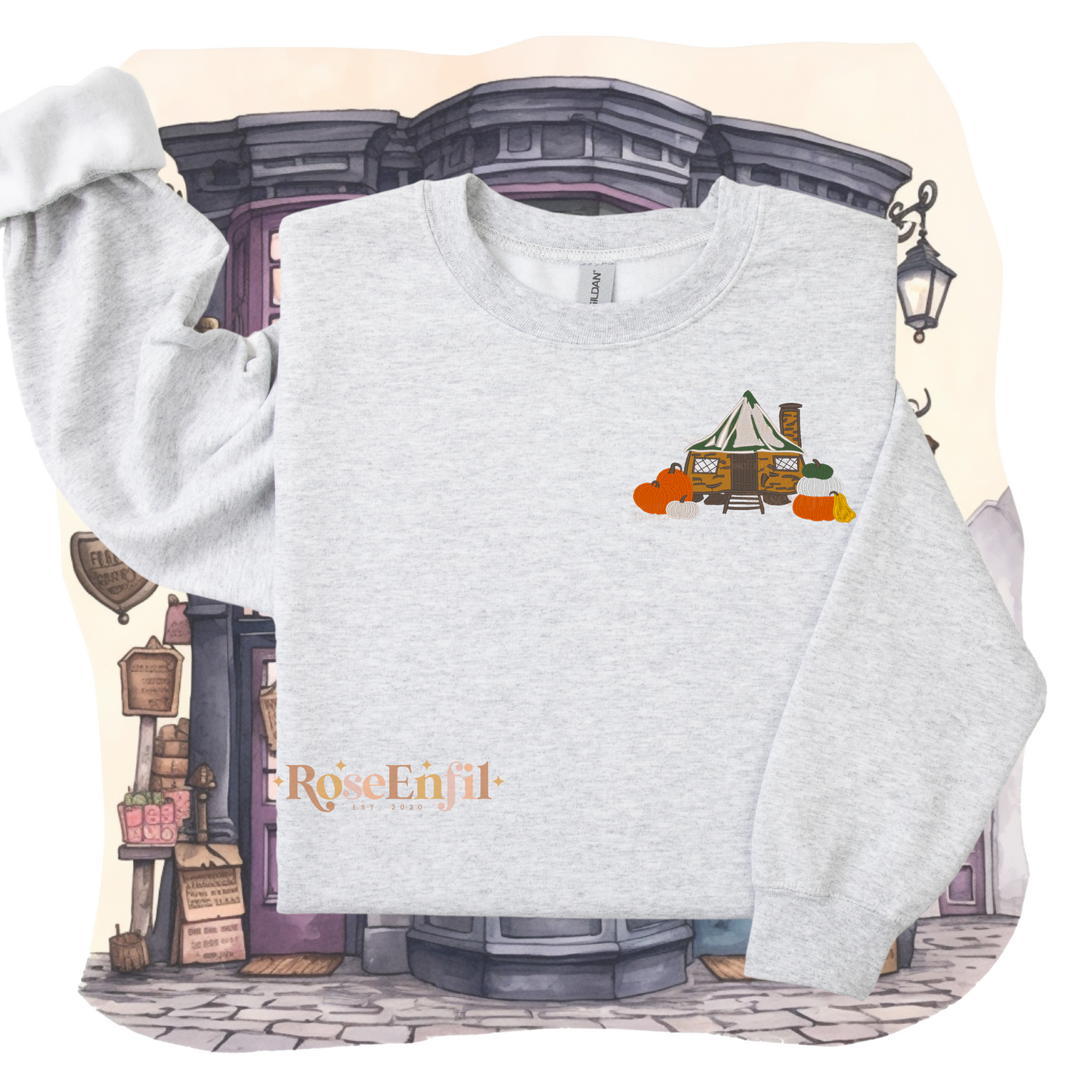 Cabane maison automnale  - Hagrid - Collection broderie magique automne  - Plusieurs couleurs