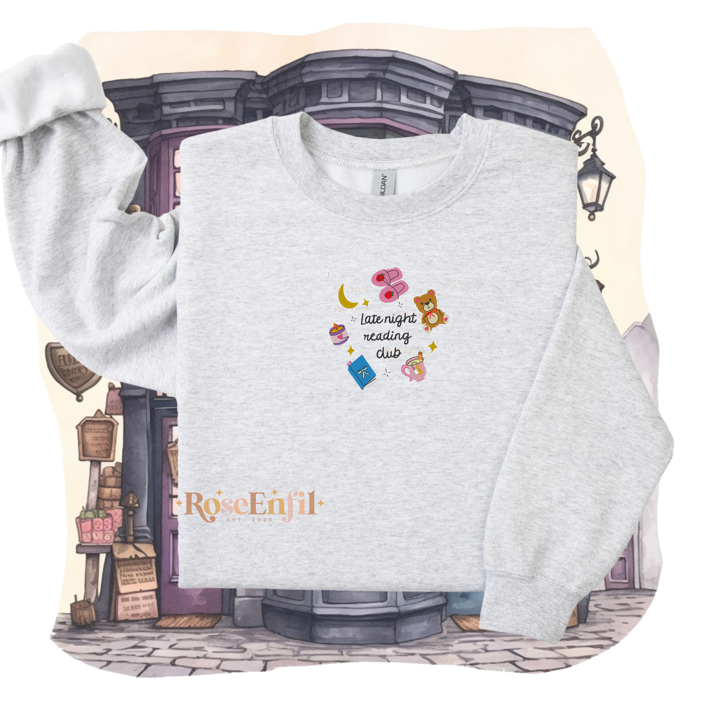Club de lecture du soir -  Collection broderie livres - Plusieurs couleurs