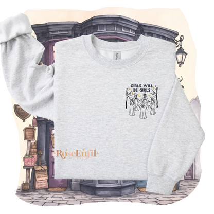 Les filles seront des filles v2 - Collection broderie spooky - Plusieurs couleurs