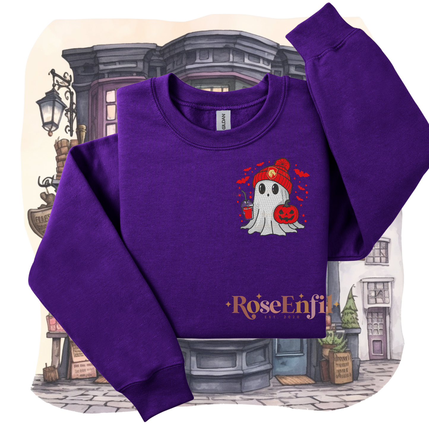 Fantôme maison du lion (Courage)  - Collection broderie magique et Halloween (automne et spooky) - Plusieurs couleurs