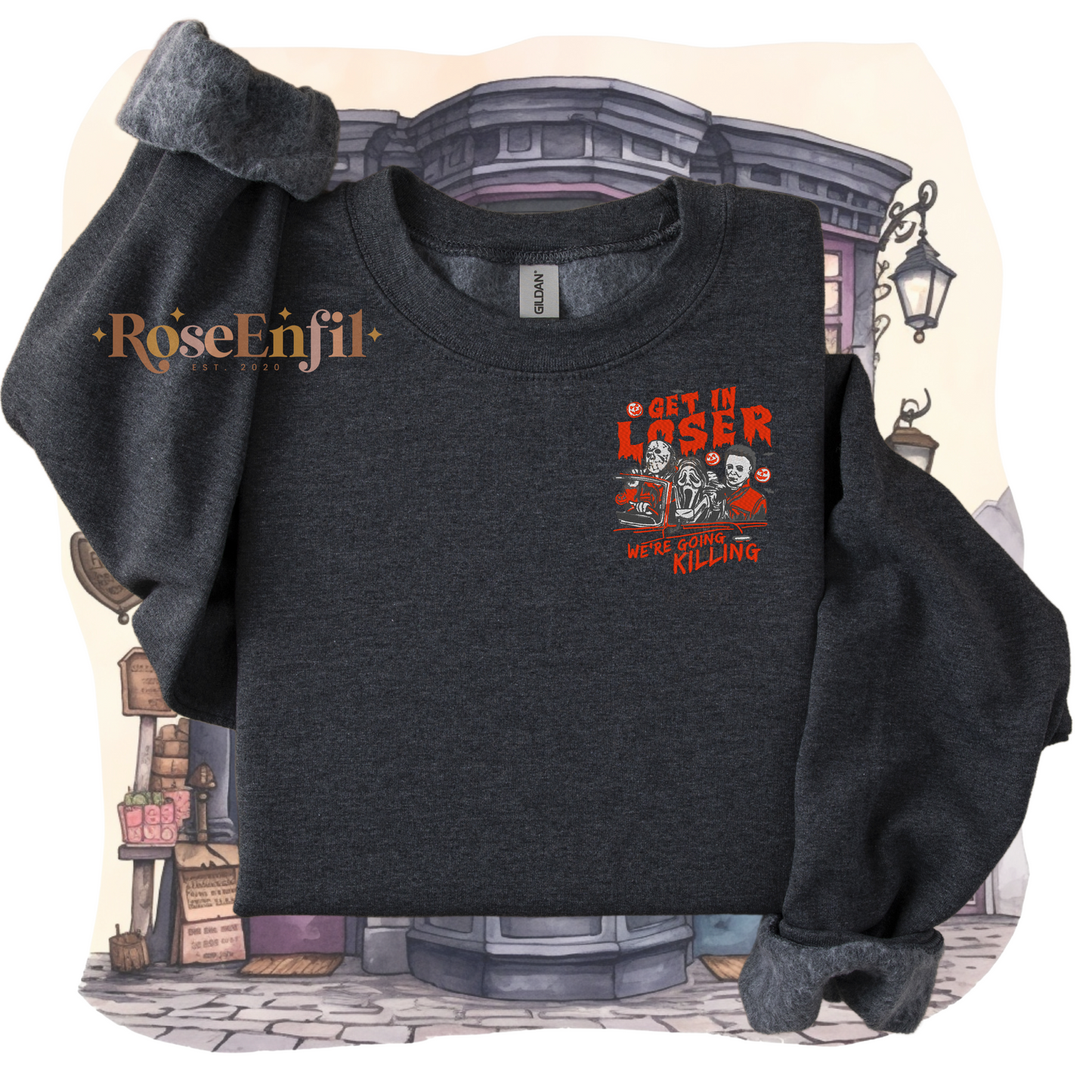 En voiture les loosers  - Collection broderie Halloween (automne et spooky) - Plusieurs couleurs