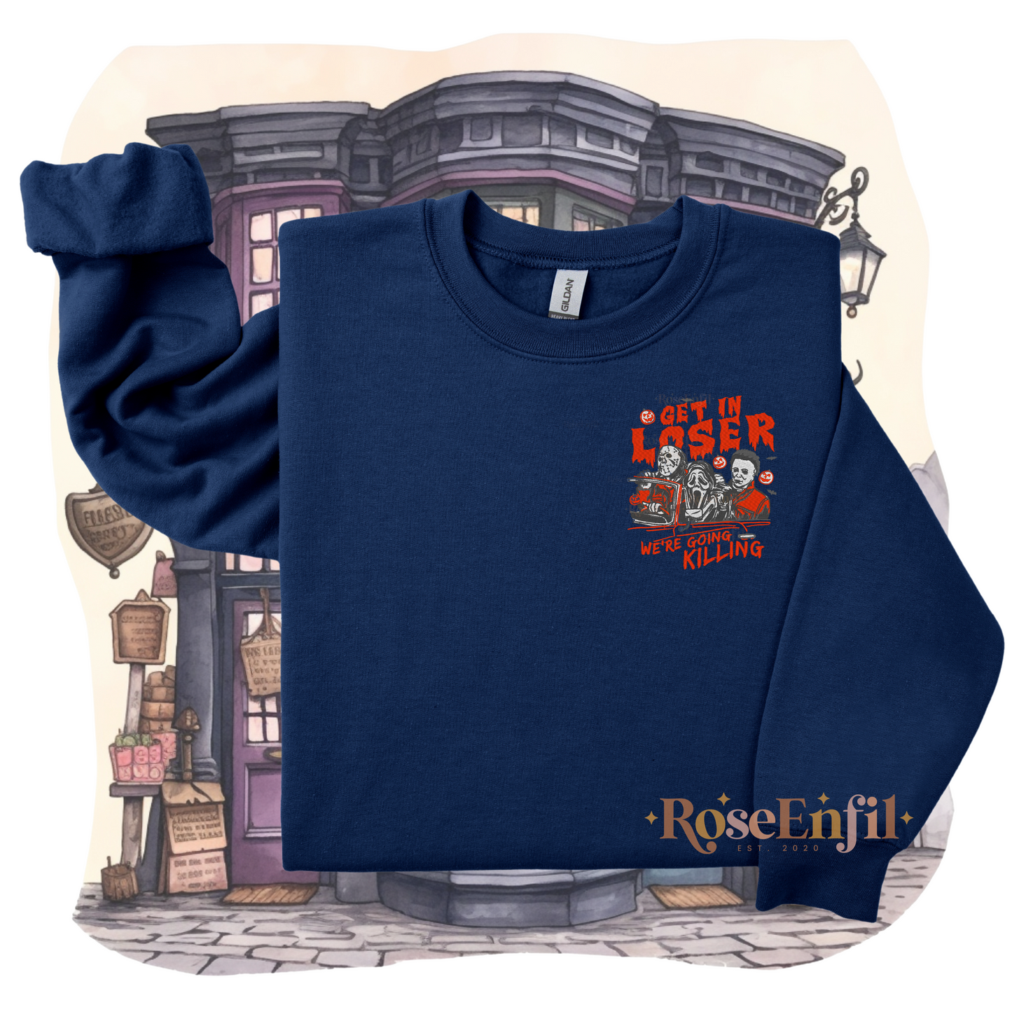 En voiture les loosers  - Collection broderie Halloween (automne et spooky) - Plusieurs couleurs