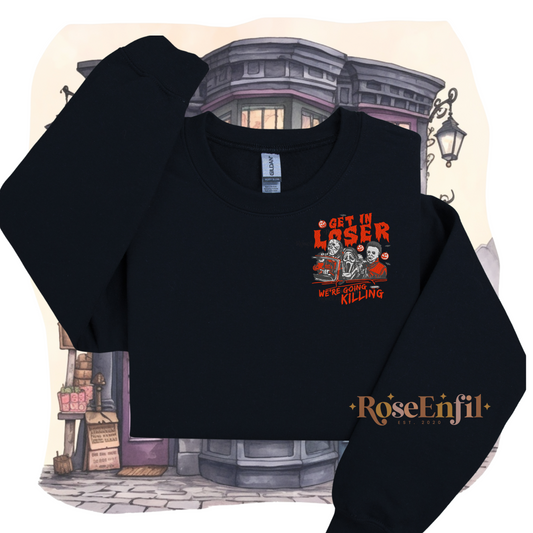 En voiture les loosers  - Collection broderie Halloween (automne et spooky) - Plusieurs couleurs