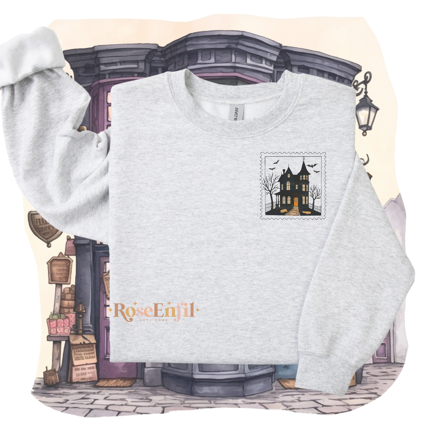 Maison hantée  - Collection  Halloween (automne et spooky) - Plusieurs couleurs