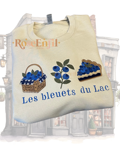 Les bleuets du Lac – "Embroidery from Our Regions" Collection (QC, Canada) – Multiple colors (Crewneck only)
