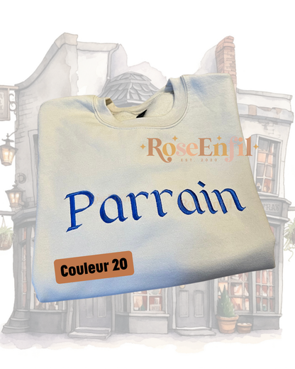 Marraine - Parrain - (option papa - maman et autres disponibles) - Collection Famille - Plusieurs couleurs