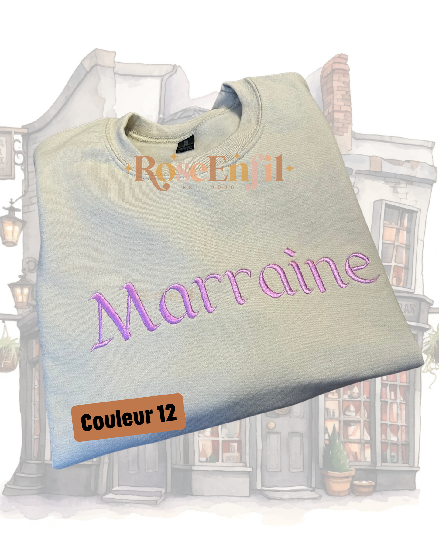 Marraine - Parrain - (option papa - maman et autres disponibles) - Collection Famille - Plusieurs couleurs