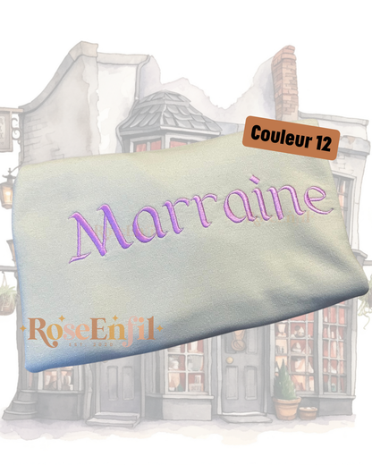 Marraine - Parrain - (option papa - maman et autres disponibles) - Collection Famille - Plusieurs couleurs