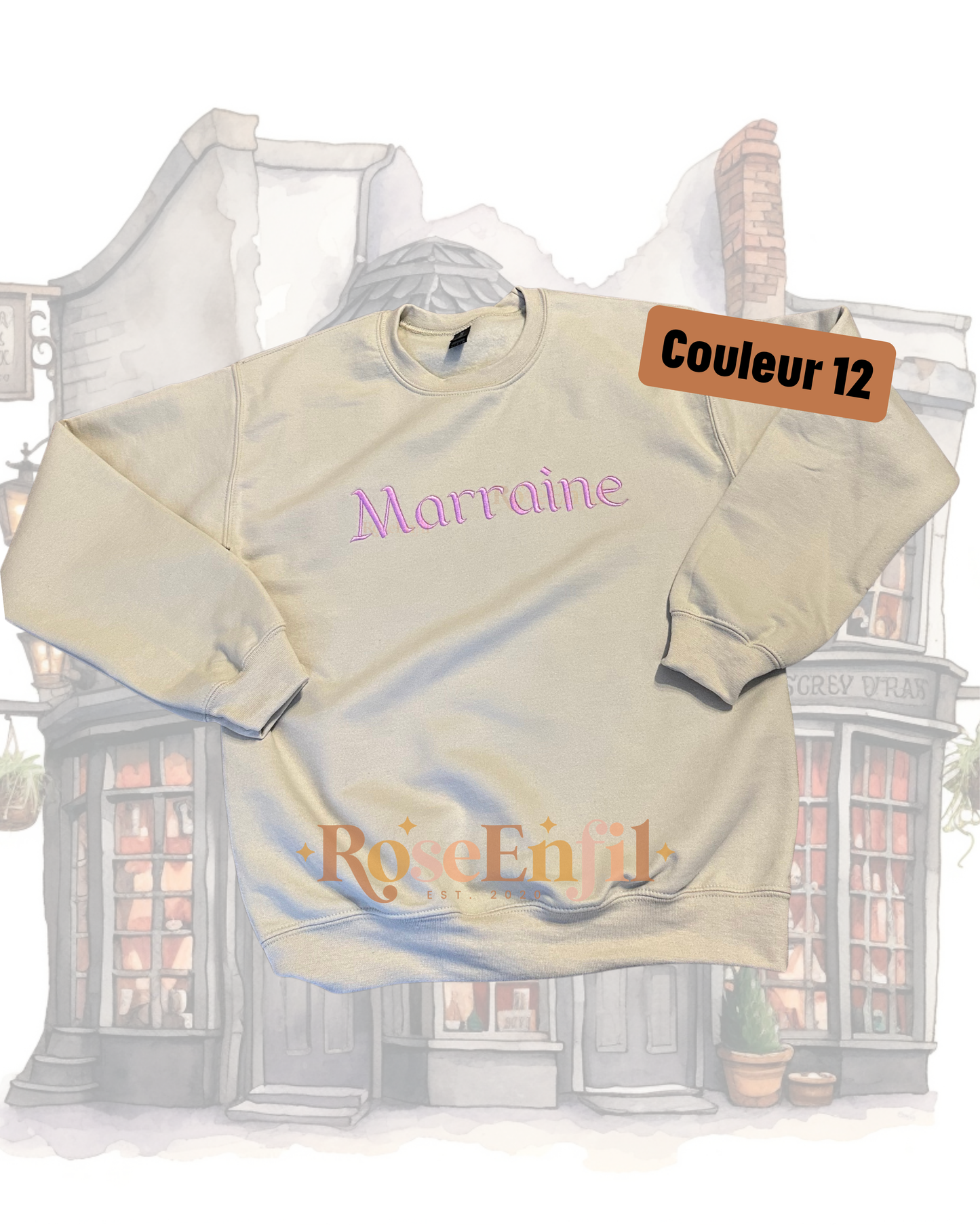 Marraine - Parrain - (option papa - maman et autres disponibles) - Collection Famille - Plusieurs couleurs