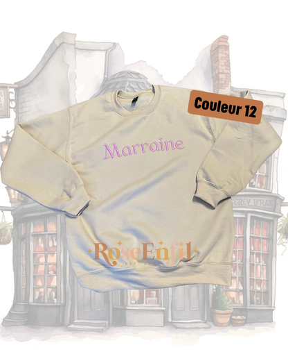 Marraine - Parrain - (option papa - maman et autres disponibles) - Collection Famille - Plusieurs couleurs
