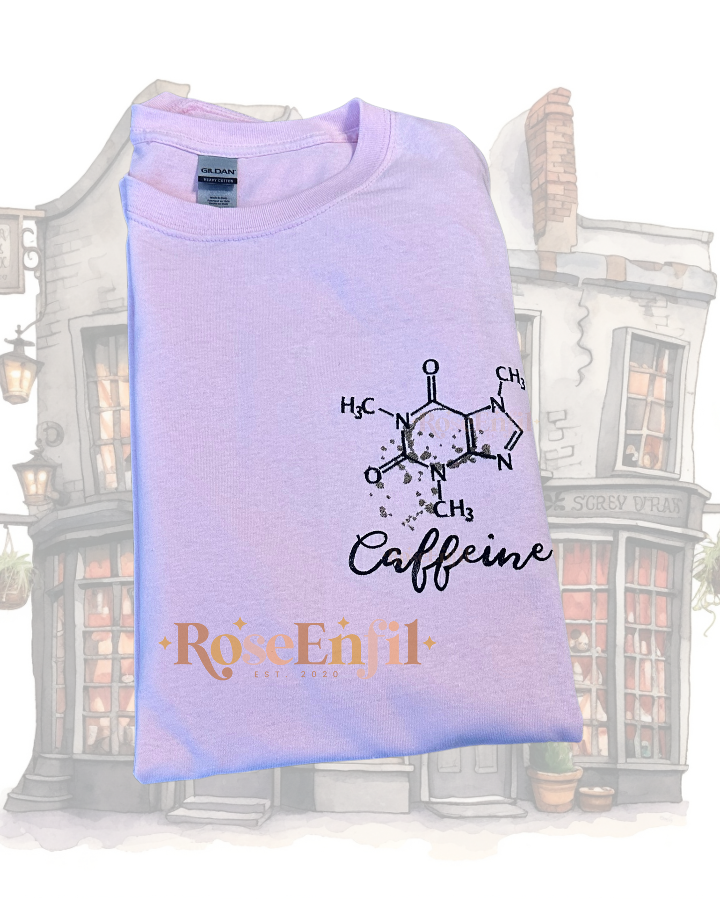 Molécule caféine  - Broderie passion -  Plusieurs couleurs