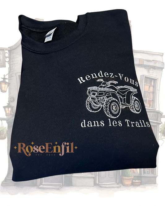 RDV dans les trails -   Collection broderie de nos régions QC - Canada -  Plusieurs couleurs