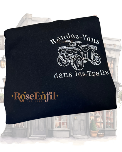 RDV dans les trails -   Collection broderie de nos régions QC - Canada -  Plusieurs couleurs