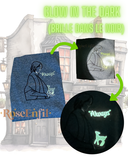Toujours - always  avec biche (sortilège de protection) - Gris foncé