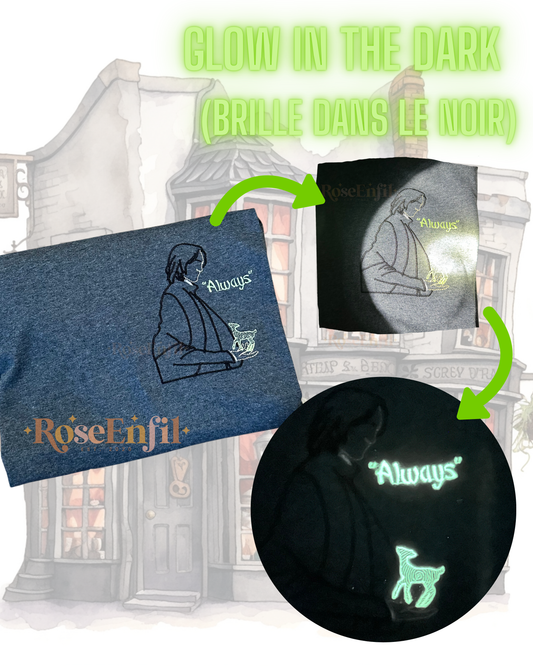 Toujours - always  avec biche (sortilège de protection) - Gris foncé