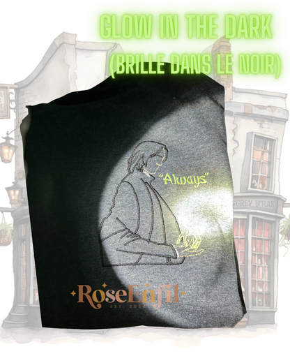 Toujours - always  avec biche (sortilège de protection) - Gris foncé