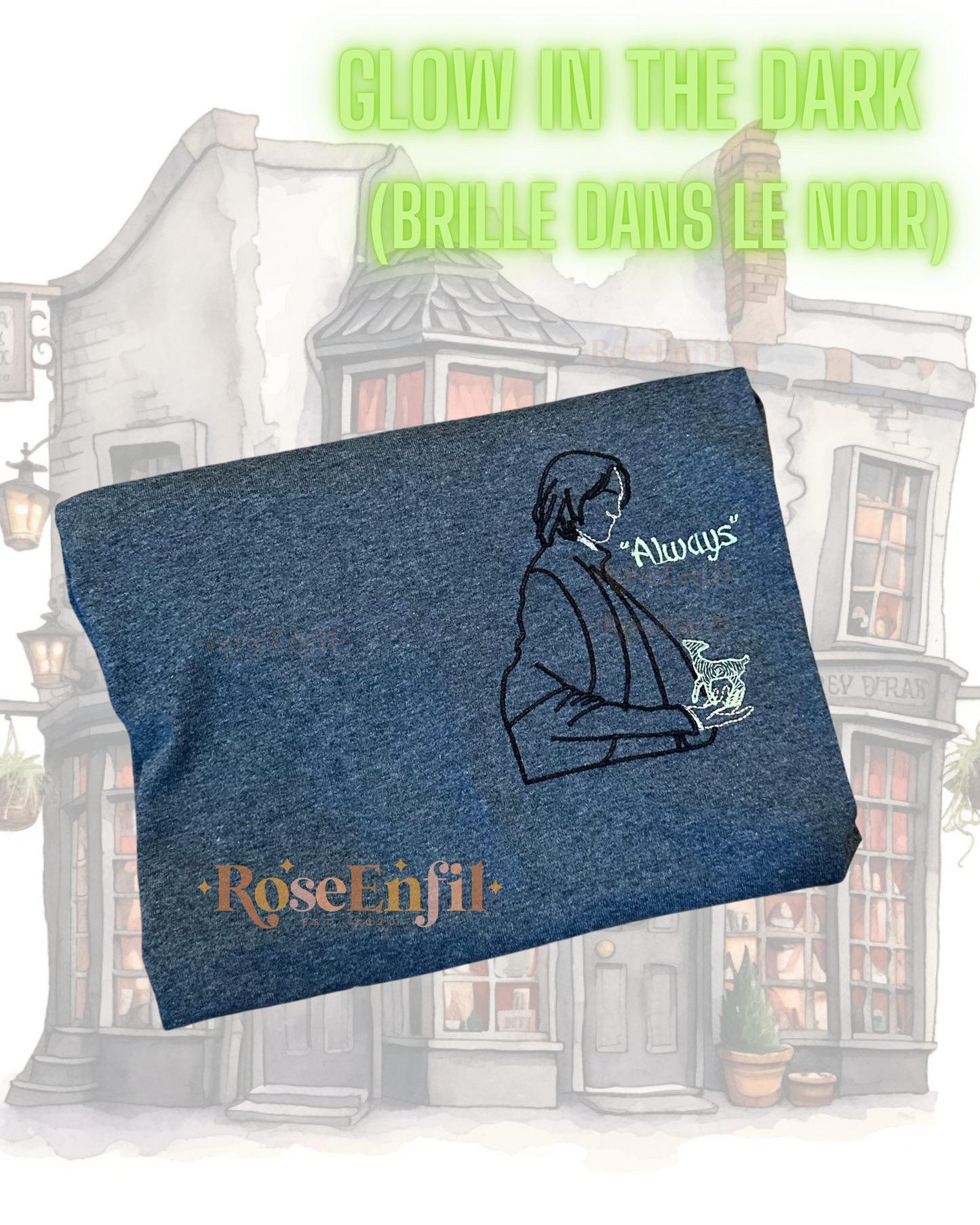 Toujours - always  avec biche (sortilège de protection) - Gris foncé