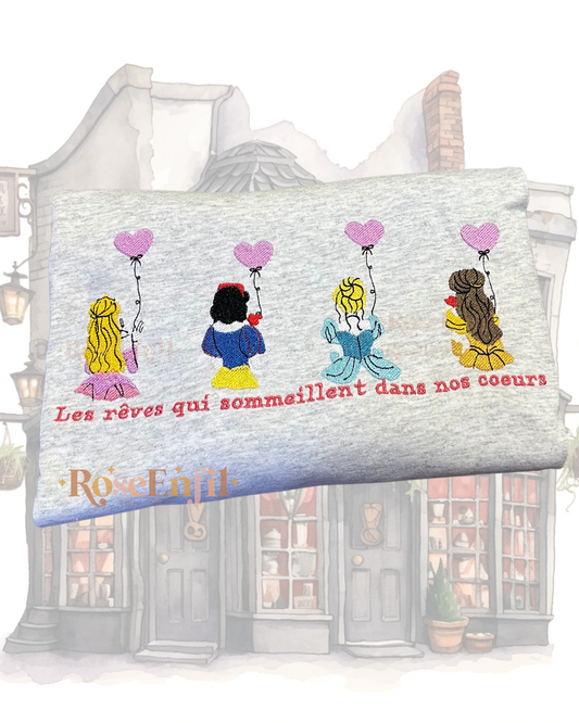 Les princesses - rêves - Collection Princesse  - Broderie magique - Plusieurs couleurs