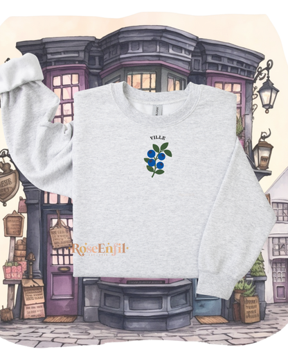 City (blueberries) – Embroidery Collection from Our Regions (QC, Canada) – Multiple colors

