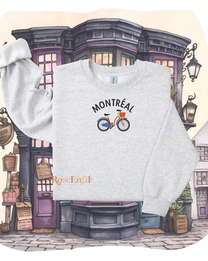 Montréal (vélo) -  Collection broderie de nos régions QC - Canada -  Plusieurs couleurs