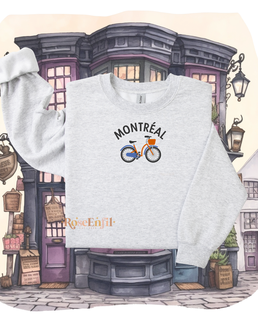 Montréal (vélo) -  Collection broderie de nos régions QC - Canada -  Plusieurs couleurs