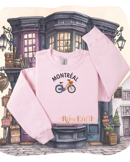 Montréal (vélo) -  Collection broderie de nos régions QC - Canada -  Plusieurs couleurs