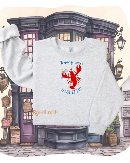 Homard - RDV aux Îles -  Collection broderie de nos régions QC - Canada -  Plusieurs couleurs